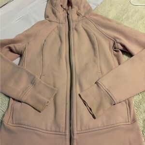 lululemon athletica scuba Blush Pink Hooded Zip Jacket Sz 6